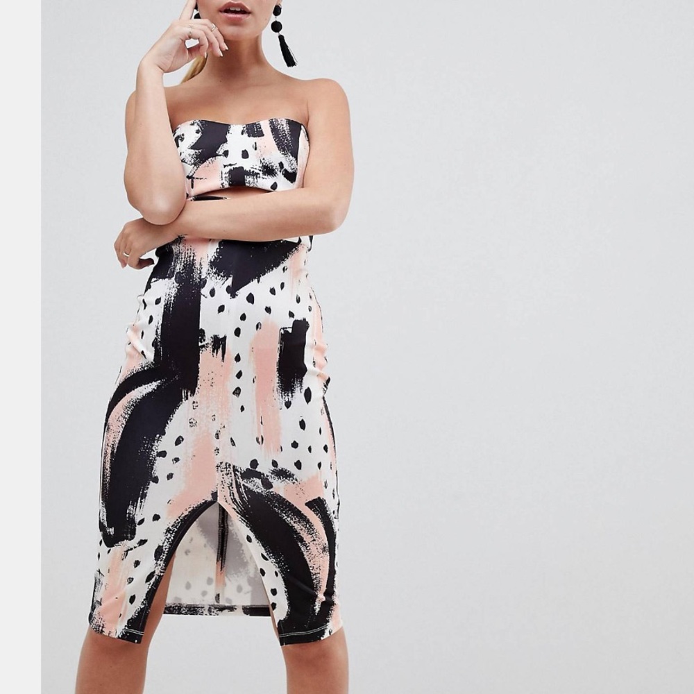 ASOS strapless midi dress